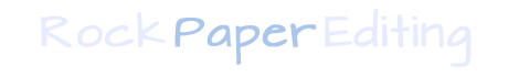 Logo for Rock Paper Editing, LLC